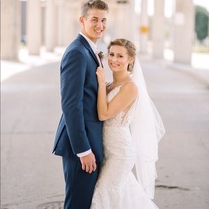 Two Tier Walking Length Wedding Veil